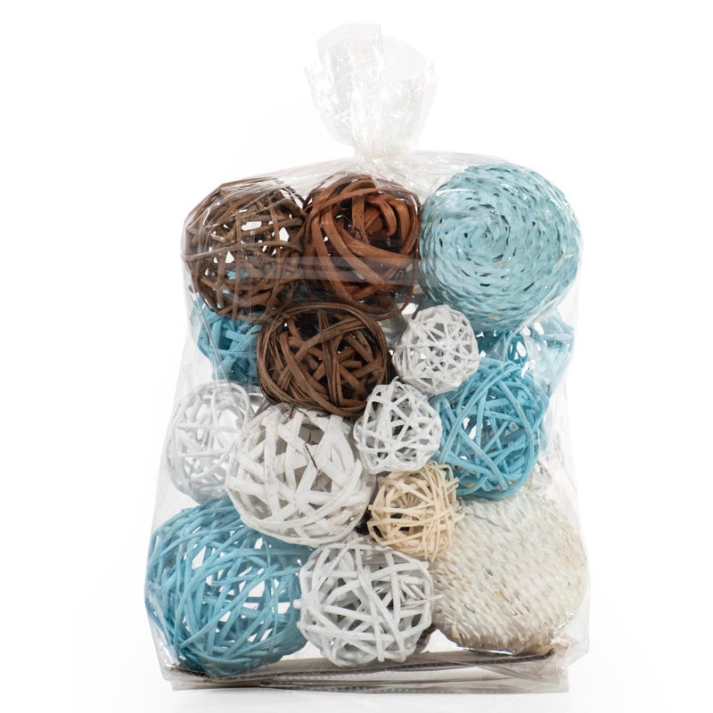 ANDALUCA Decorative Vase Filler Bag with Orbs, Balls (Aqua Blue) - Image 3